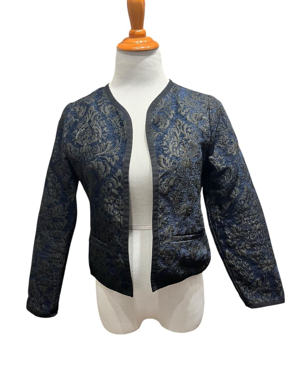 Old Navy Navy Blue Brocade Women's Blazer SIZE Small